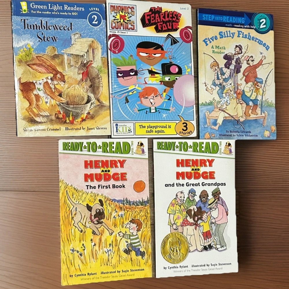 Level 2 Early Readers Book 5 Book Bundle Various Titles Including Henry & Mudge